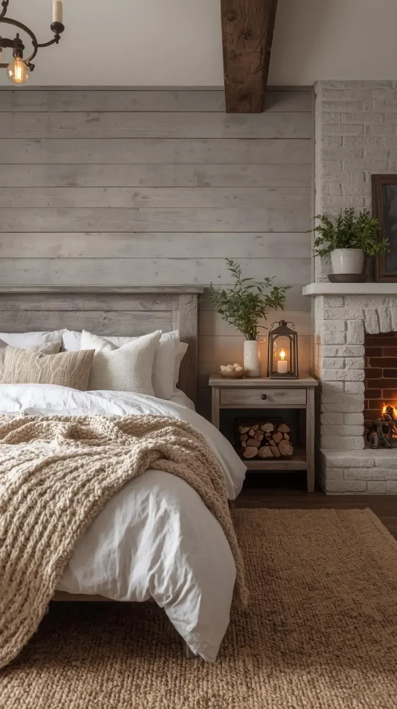 a cozy rustic bedroom (4)