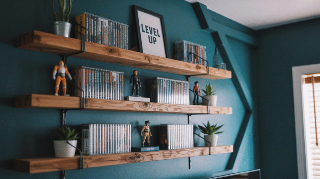 a photograph of floating wooden shelves pvztcq1qta objkyo7tqcq oehubqzoq6ojv3qonlibqq