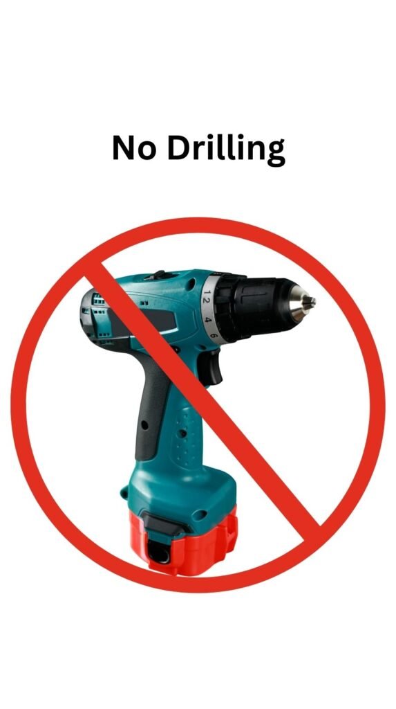 No drill needed for wall mount wall light