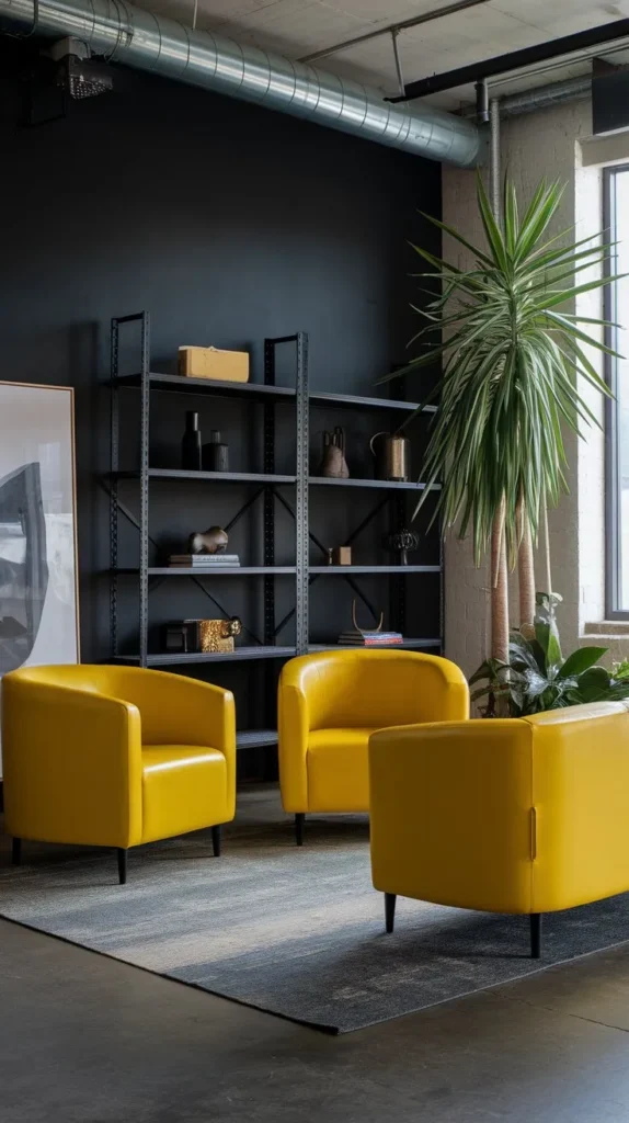 a photo of an industrial chic style room
