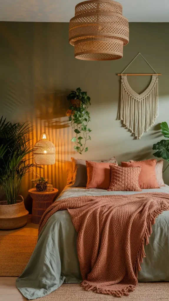 a photograph showcasing a serene bedroom