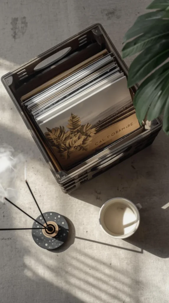 crate styled like decor — vinyl