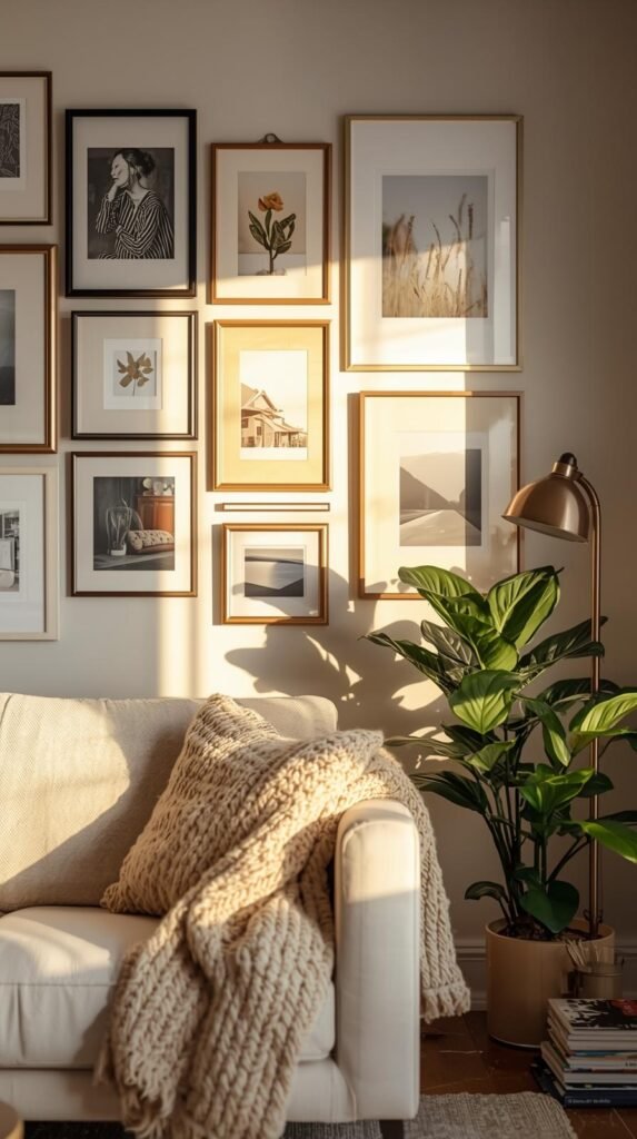 Create a stunning gallery wall on a budget with DIY tips for mixing frames, free art sources, and layout ideas for every room and style.