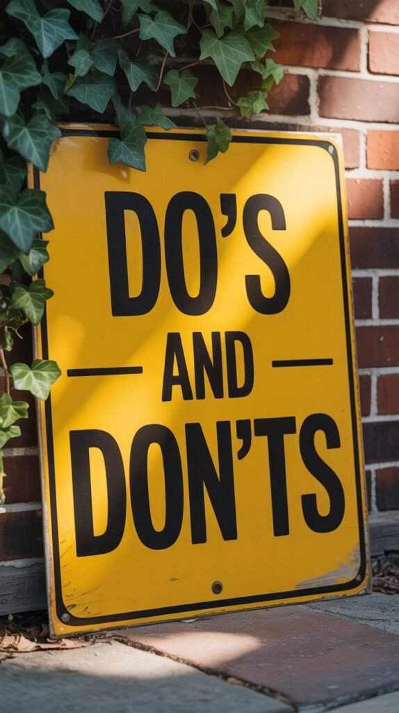 Do's and Don'ts sign