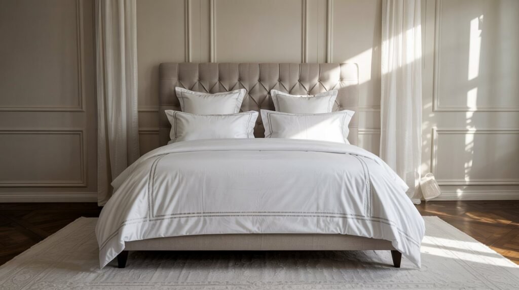 A luxurious and serene bedroom