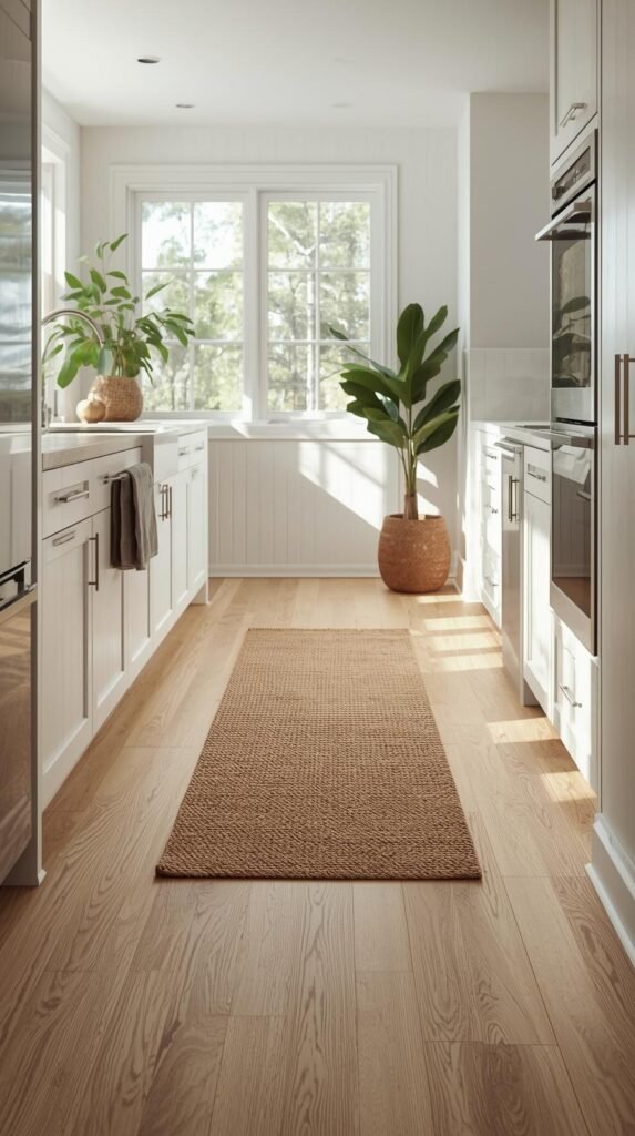 Cozy kitchen with plants.