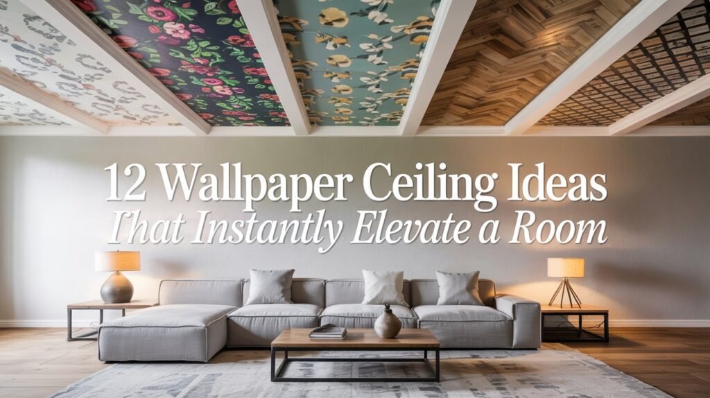 Wallpaper ceiling ideas