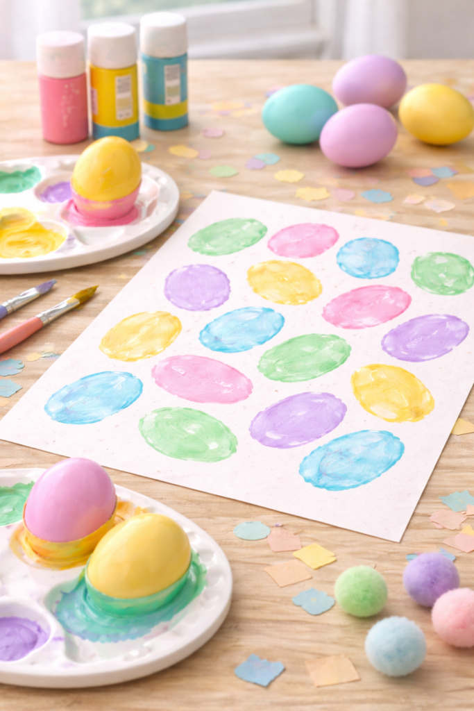 Easter craft fun with pastel prints