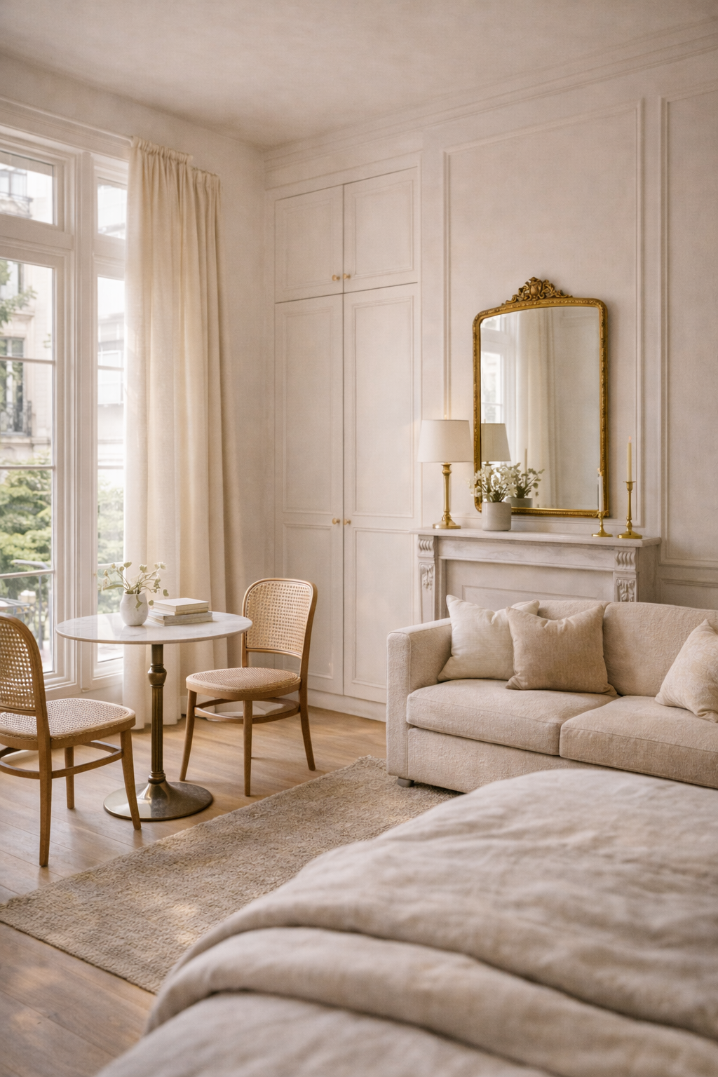 Elegant Parisian studio with timeless details