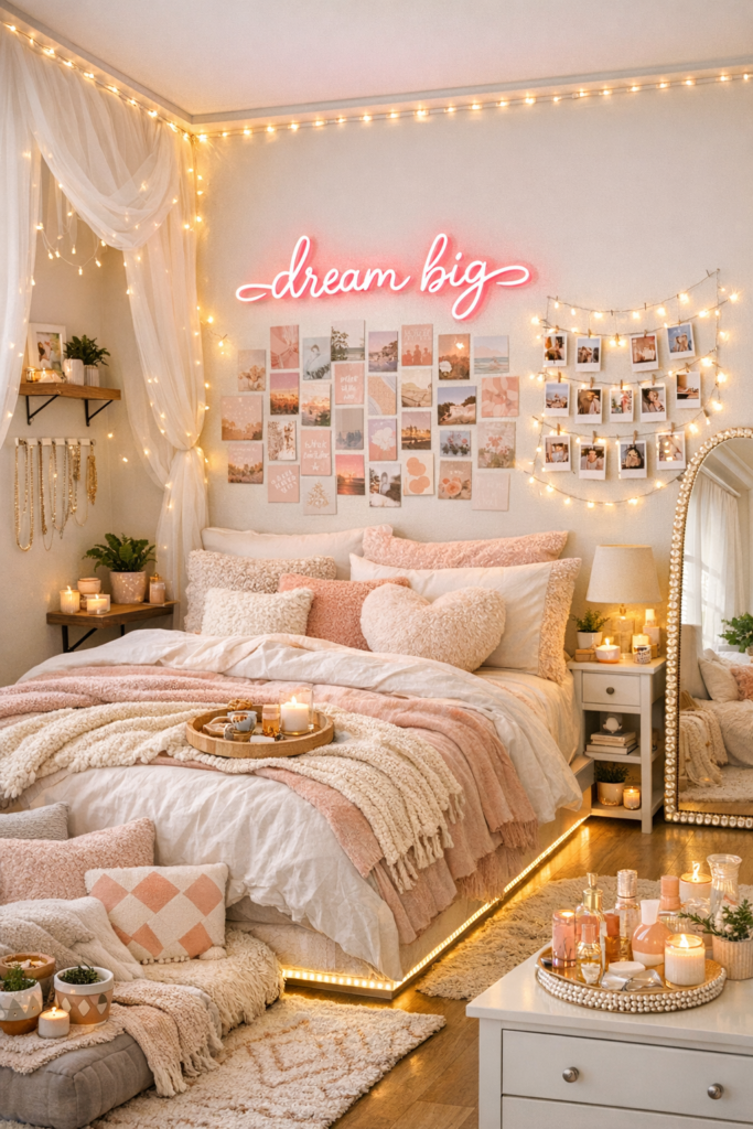 Pastel dream bedroom decor