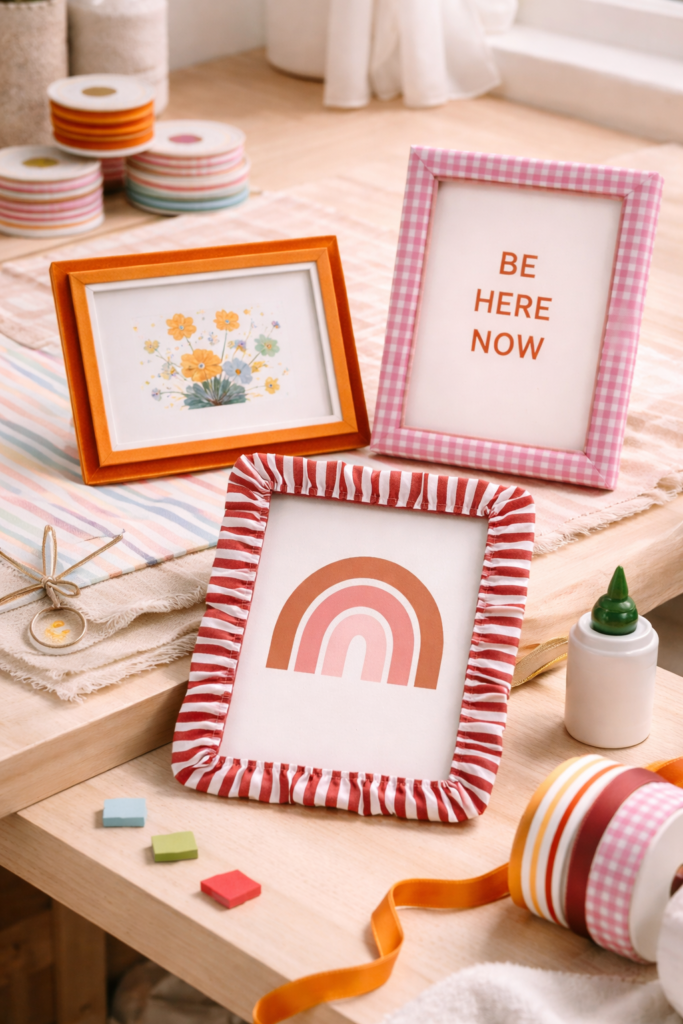 Ribbon picture frame