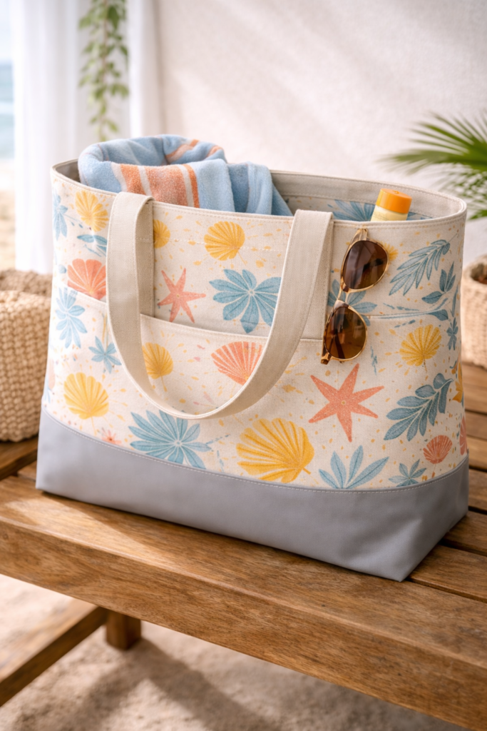 large oversized fabric tote bag