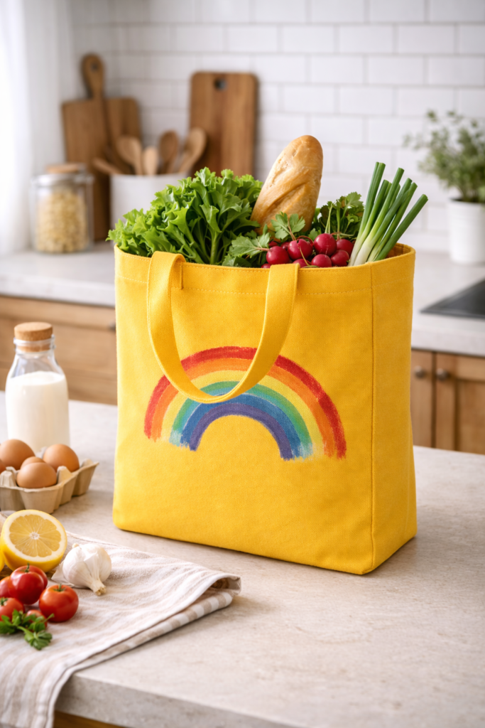 structured boxy canvas tote