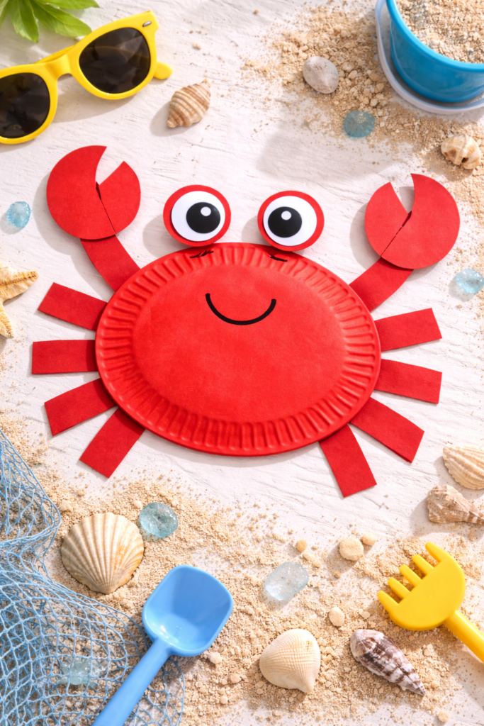 Beach craft crab scene