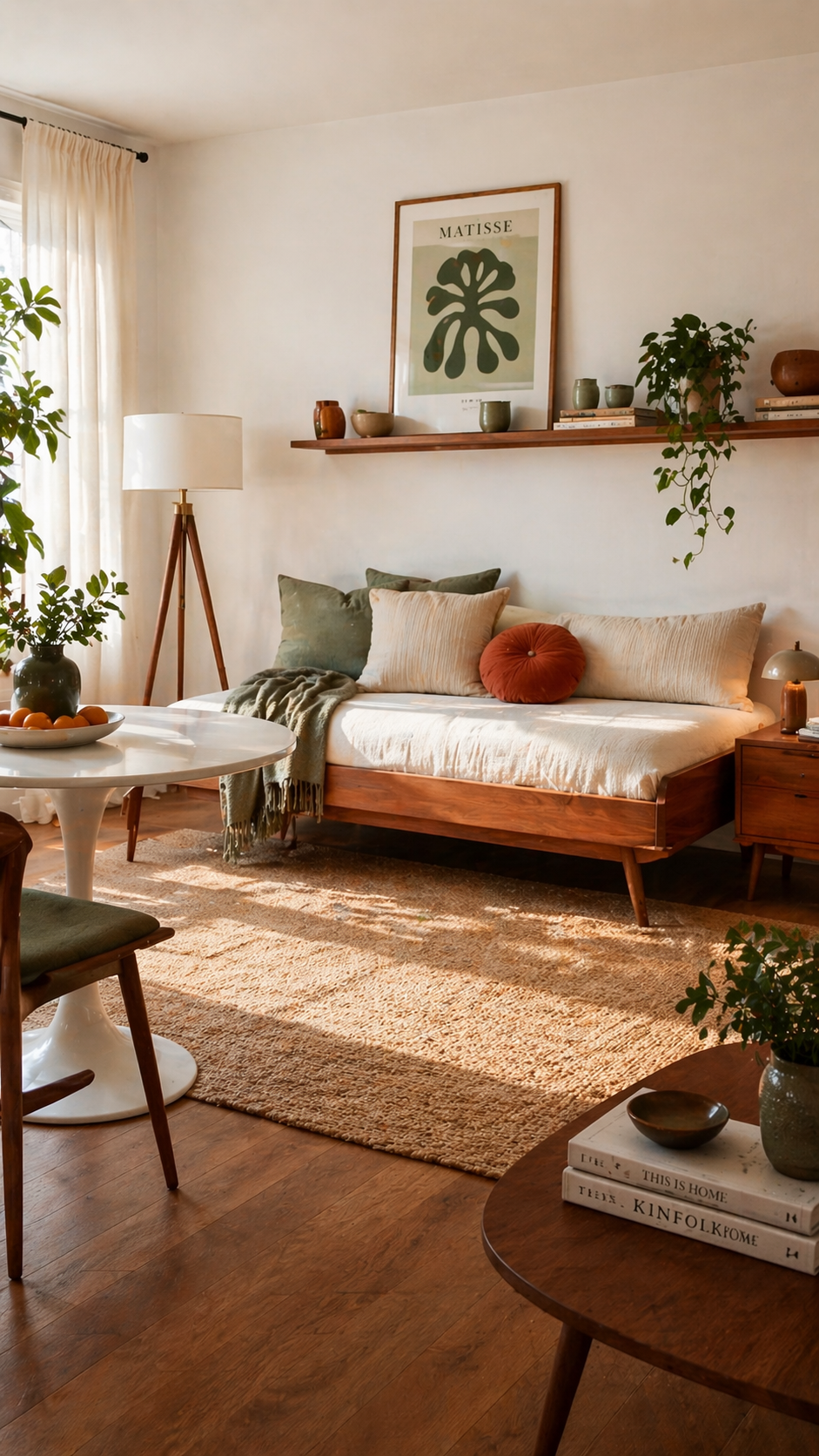 Bright and airy mid-century living room - Mid-Century Modern