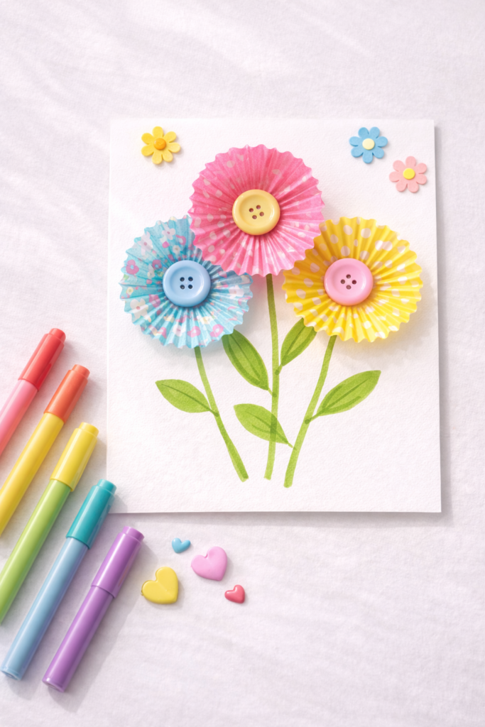 Colorful handmade greeting card design