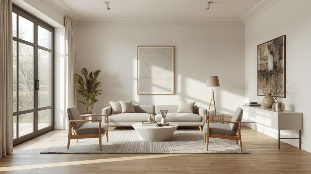 Contemporary Modern Interior Living Room setting