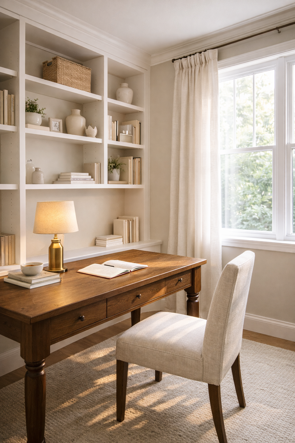 Cozy and serene home office space