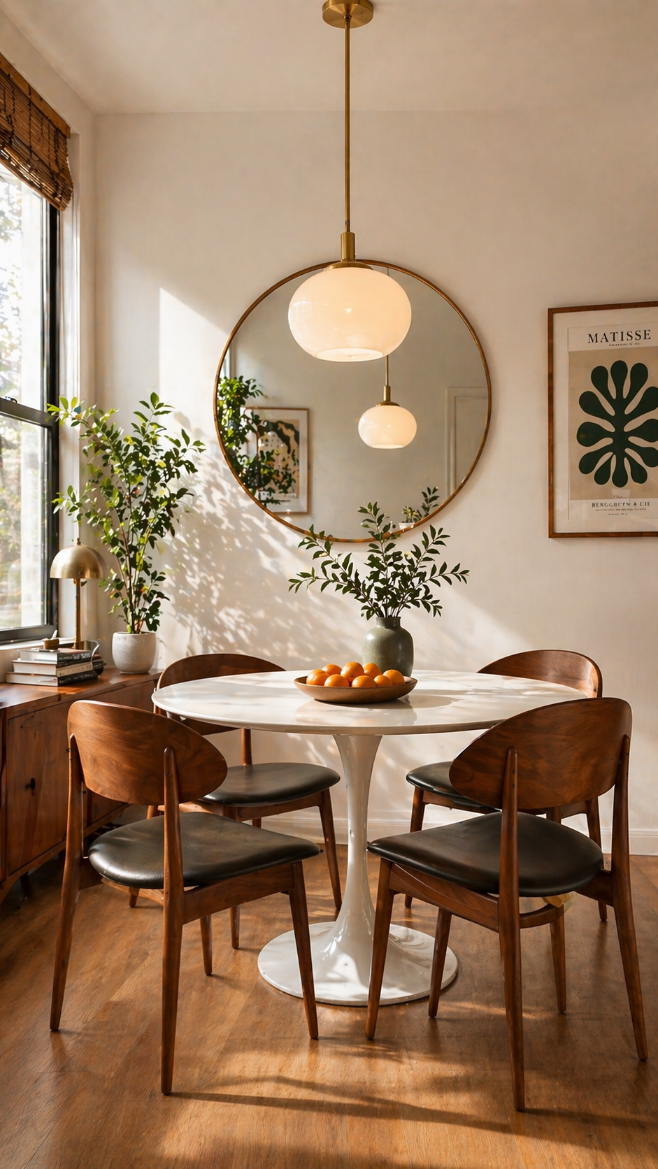 Cozy mid-century modern dining nook