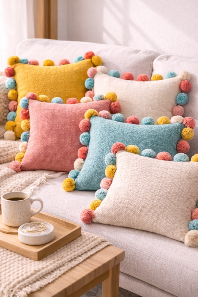 Cozy throw pillows and serene ambiance