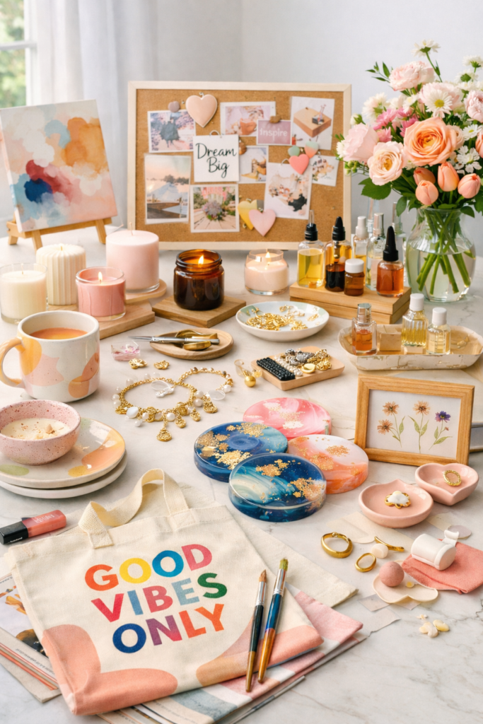 Crafts and creations from girls' night - Craft Outing Ideas