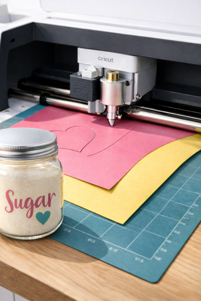 Cricut cutting vinyl and cardstock details