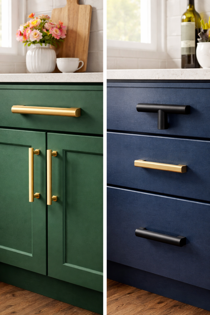 Elegant cabinet hardware details - Builder-Grade upgrades