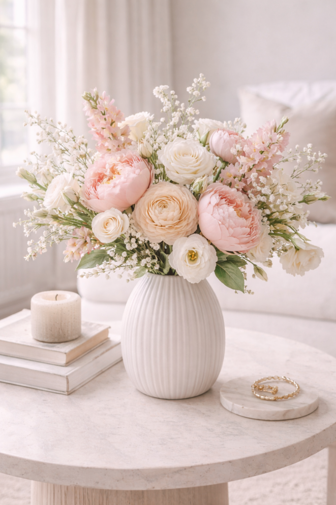 Elegant floral arrangement in soft light