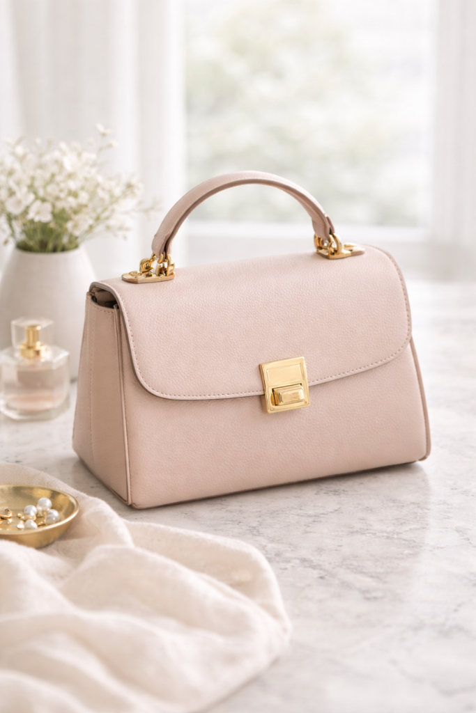 Elegant handbag and delicate details