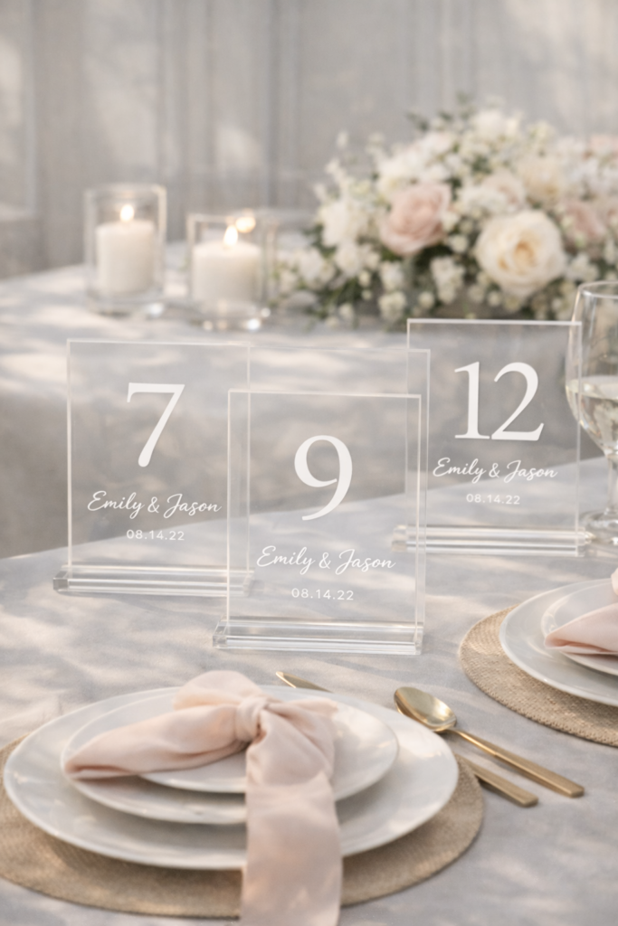 Elegant wedding table setup with florals