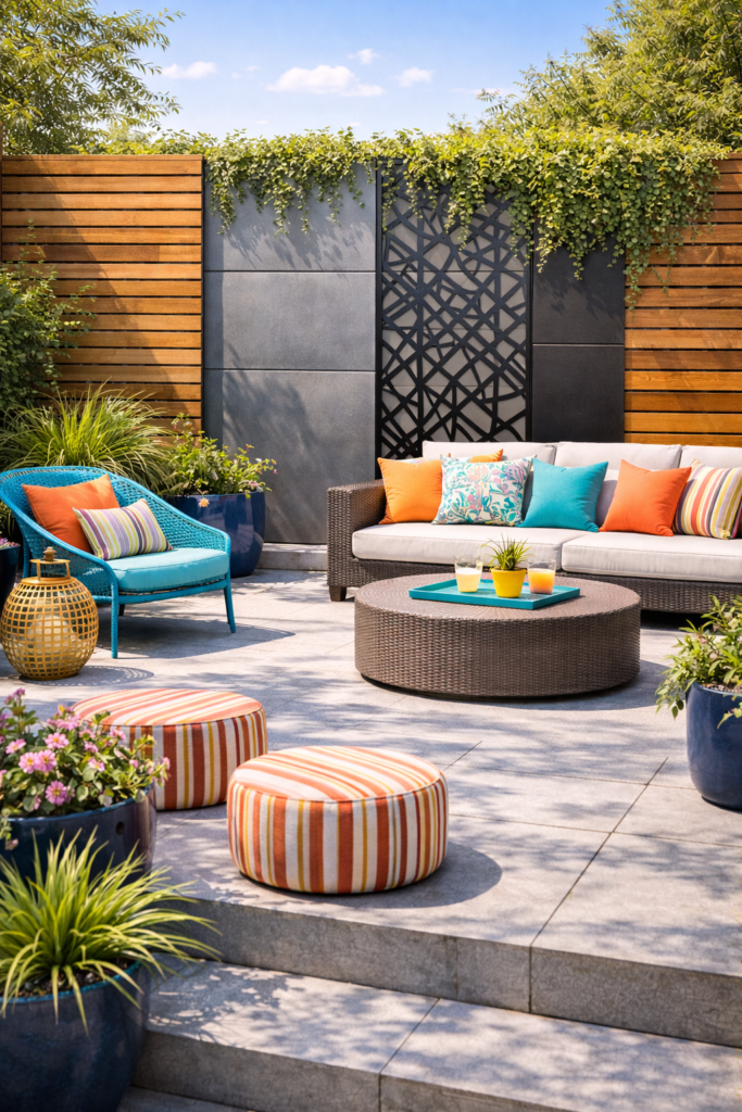 Mixed Material Privacy Wall