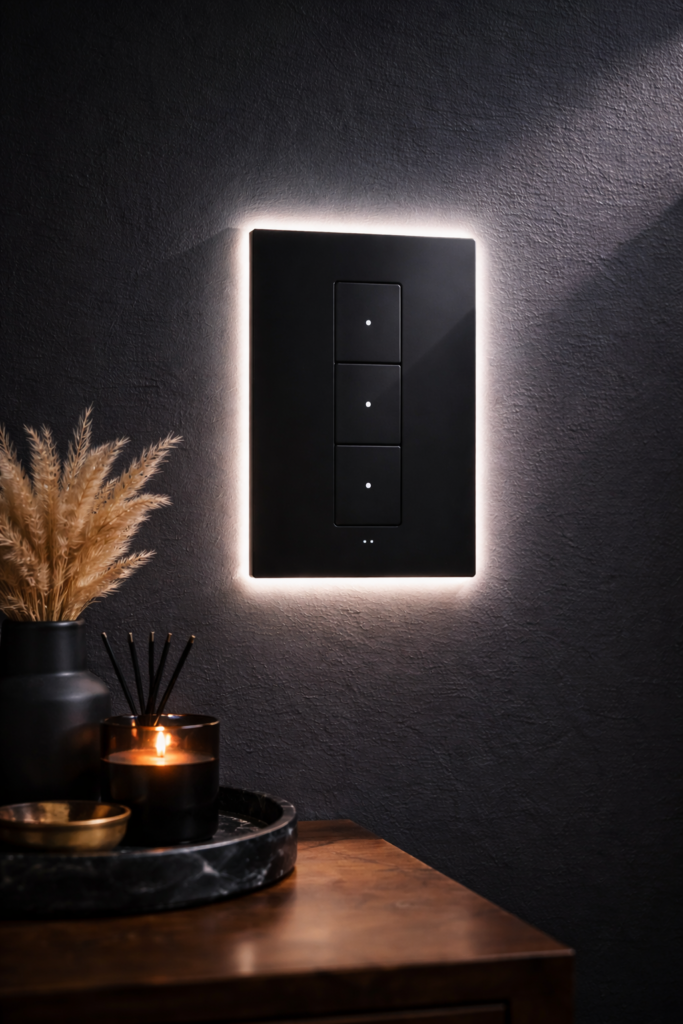 Modern smart switch with decorative accents