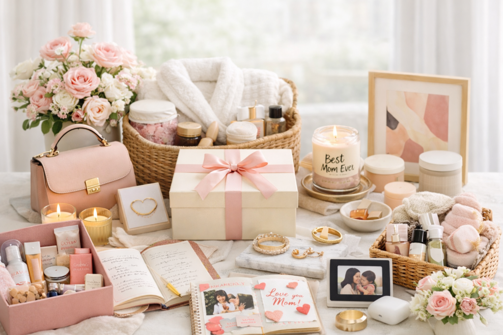 Mother's Day gift celebration setup