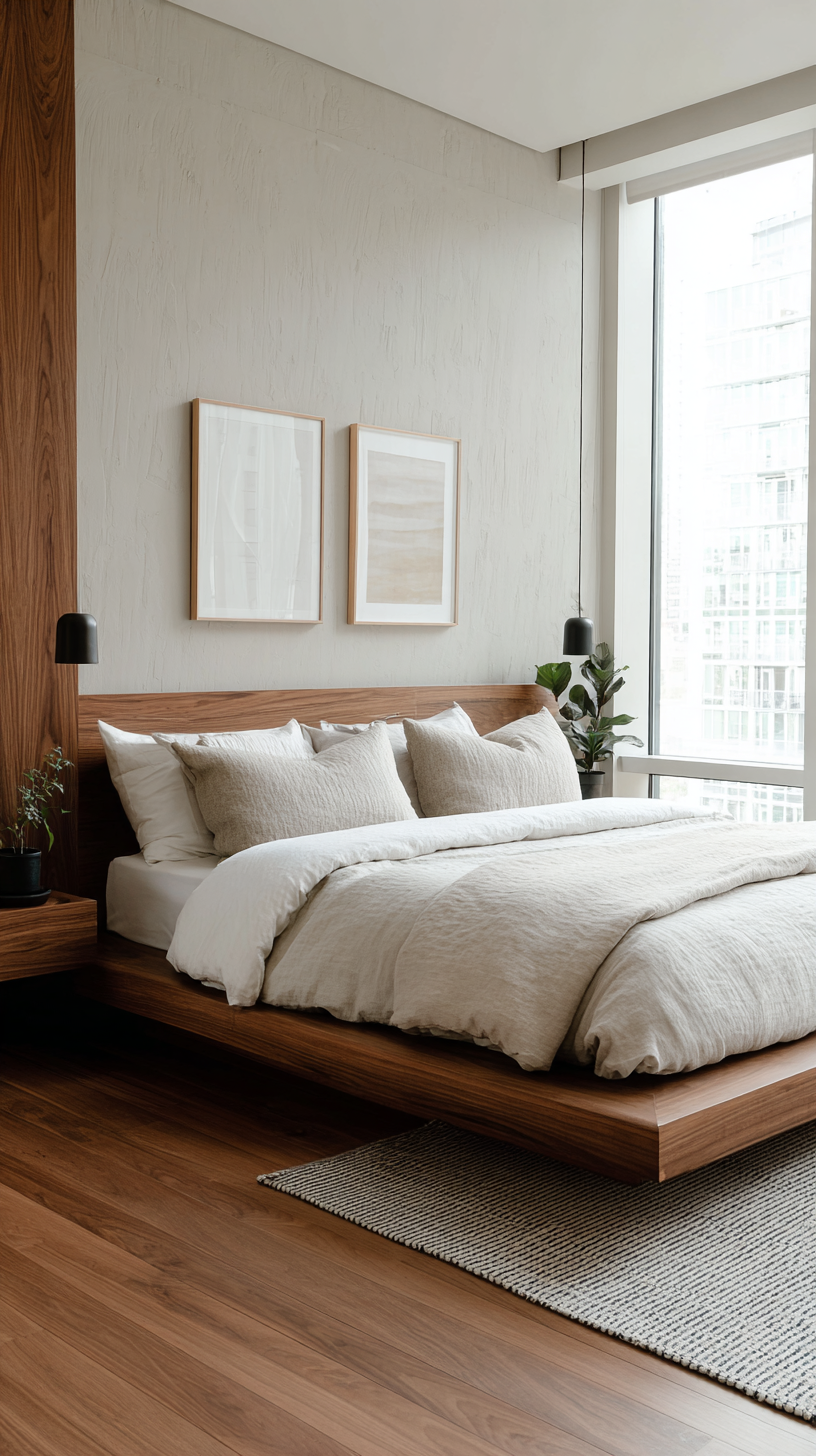 Brown Bedroom Ideas - Japandi