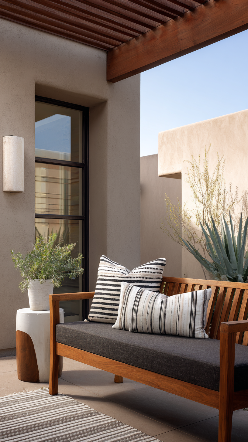 Desert modern outdoor seating area