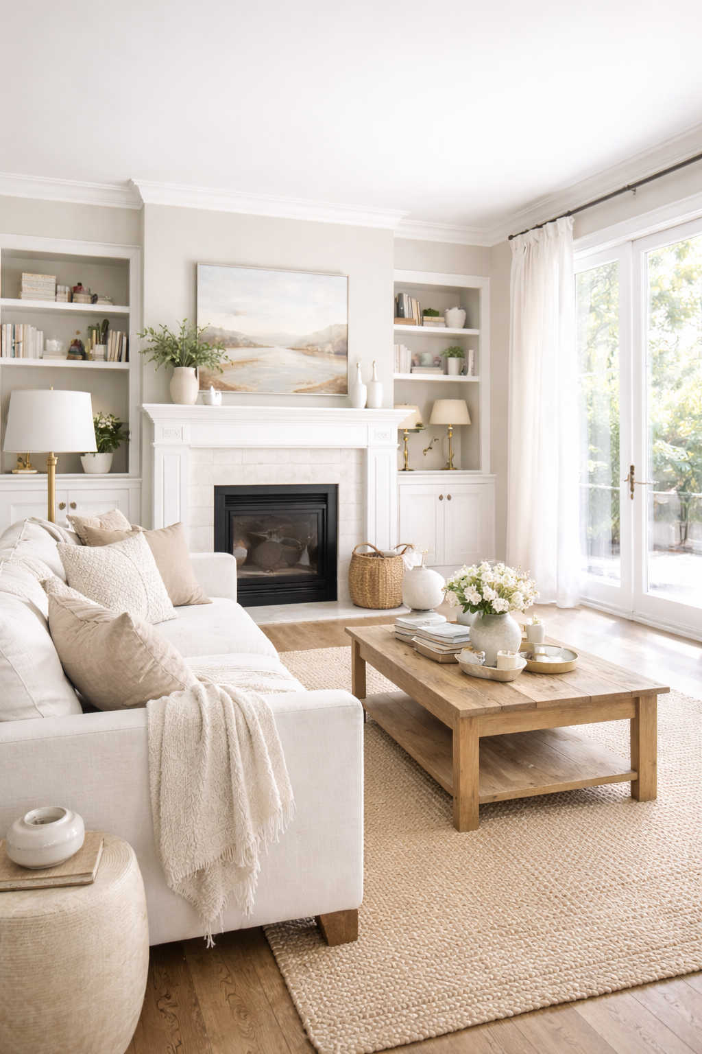 Serene living room with natural light