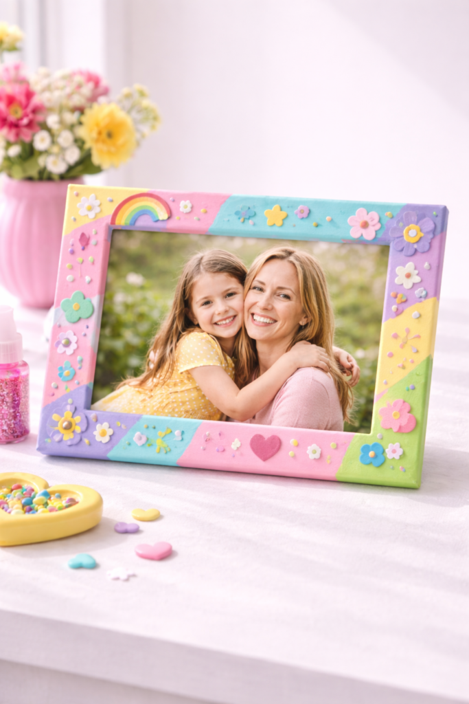Smiles and memories in pastel frames
