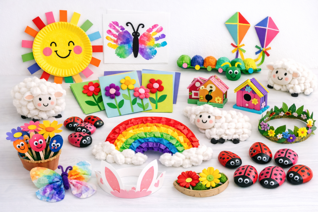 Spring crafts and colorful creations
