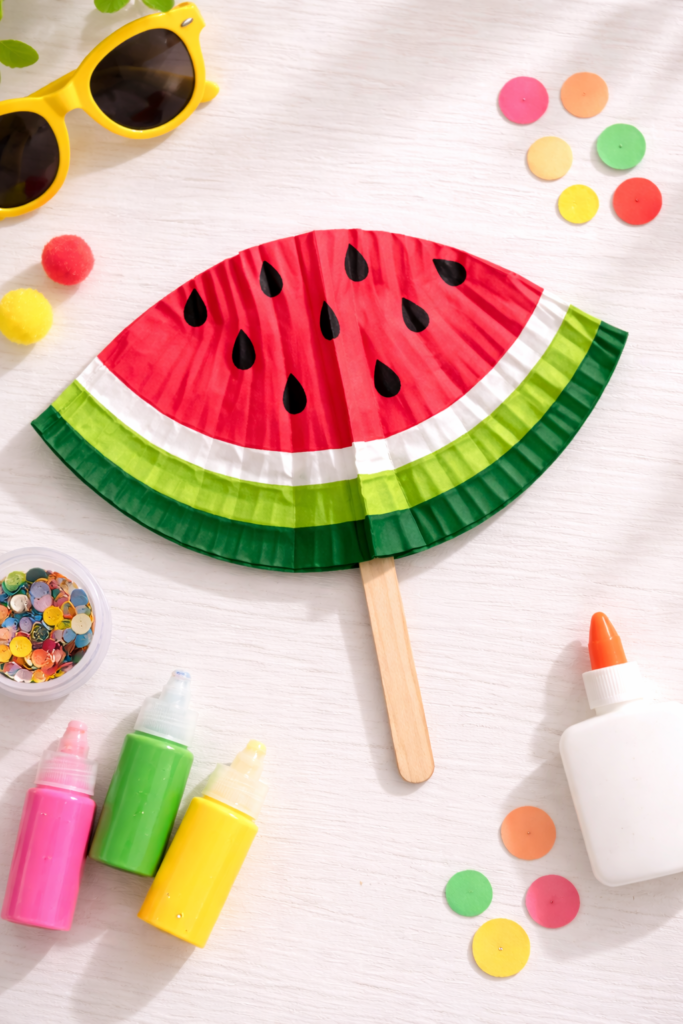 Summer craft festivity flat lay