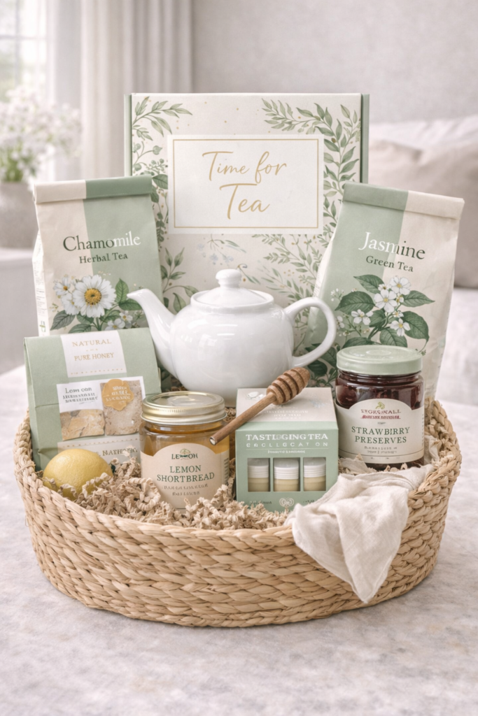 Tea lover's gift basket delights mothers day gift ideas