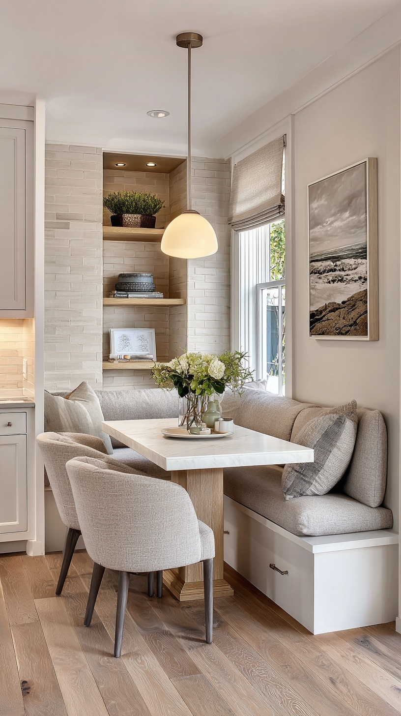small kitchen banquette seating area