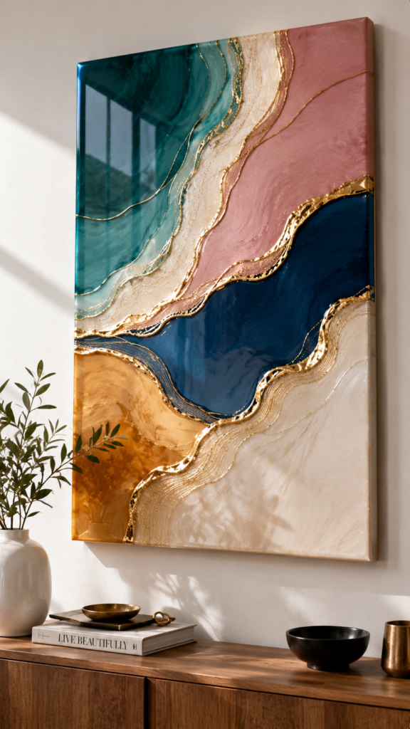 Abstract elegance in a modern space
