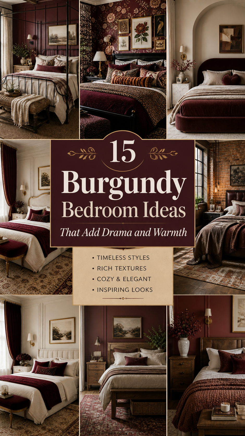 Burgundy bedroom inspiration ideas
