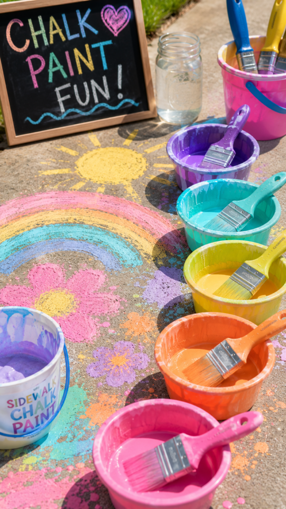 Chalk paint fun on the patio