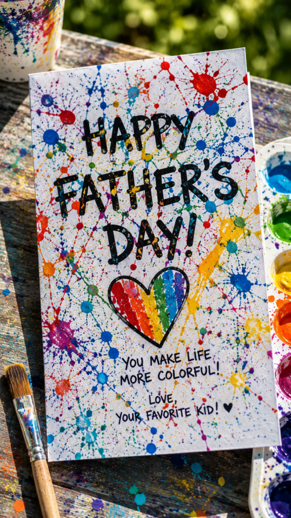 Colorful Father's Day card creation