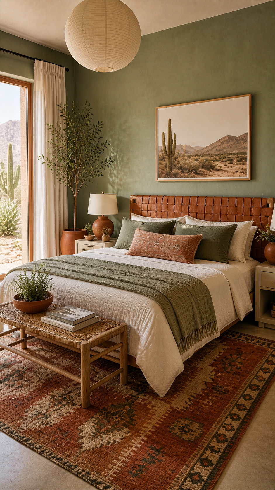 Cozy Mediterranean-inspired boho bedroom design