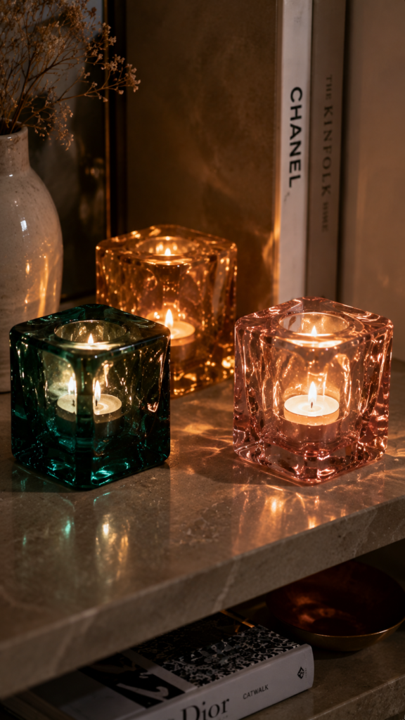 Cozy candlelight and elegant decor