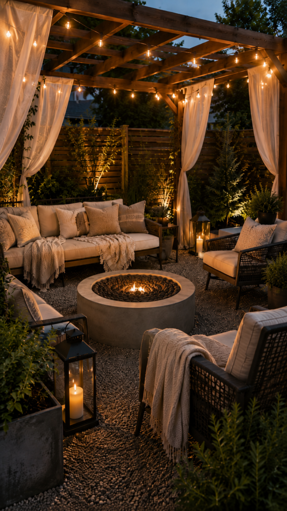 Cozy evening patio retreat
