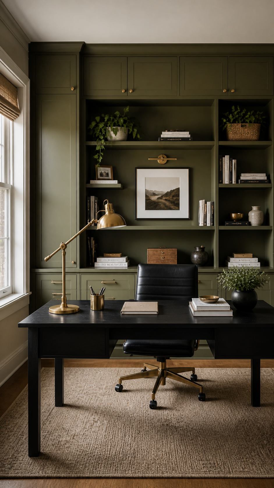 Cozy minimalist home office design