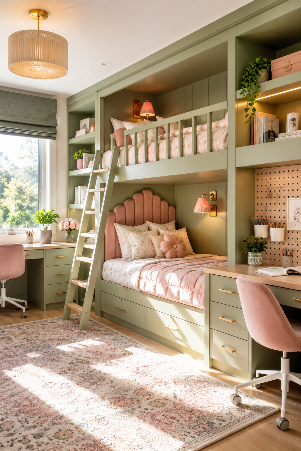 Cozy pastel-themed children's bedroom oasis